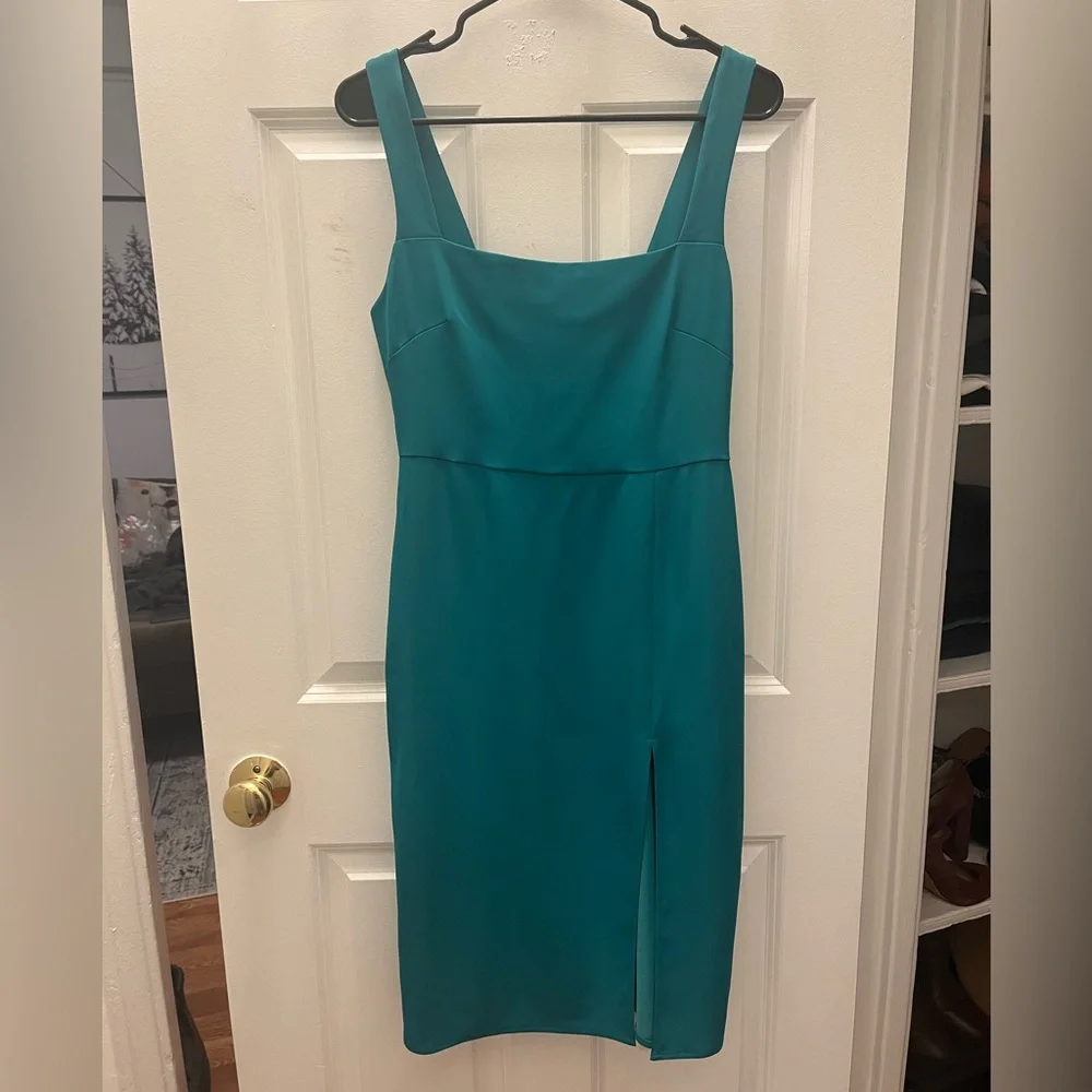 Babaton 90s Slip Dress in Emerald Green - Picture 5 of 9